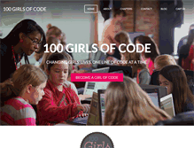 Tablet Screenshot of 100girlsofcode.com